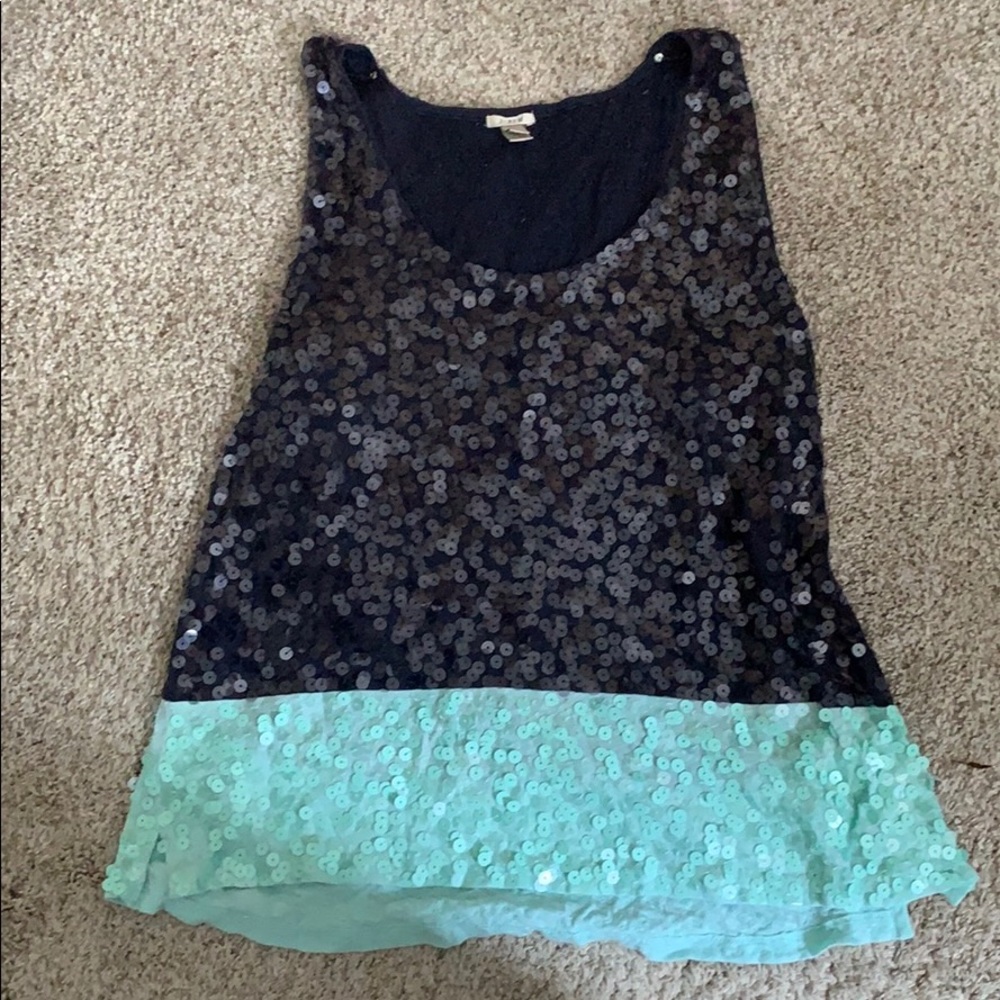 J.Crew color block sequin top
